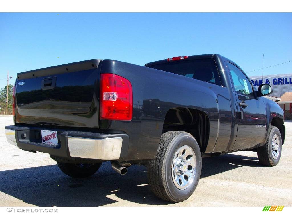 2009 Silverado 1500 Regular Cab - Black Granite Metallic / Dark Titanium photo #6
