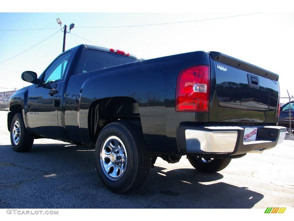 2009 Silverado 1500 Regular Cab - Black Granite Metallic / Dark Titanium photo #8