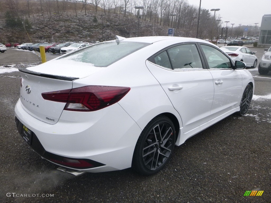 2019 Elantra Sport - Ceramic White / Black photo #2