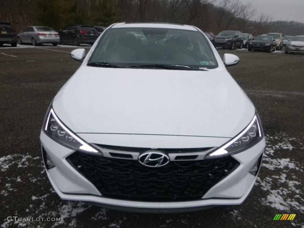 2019 Elantra Sport - Ceramic White / Black photo #4