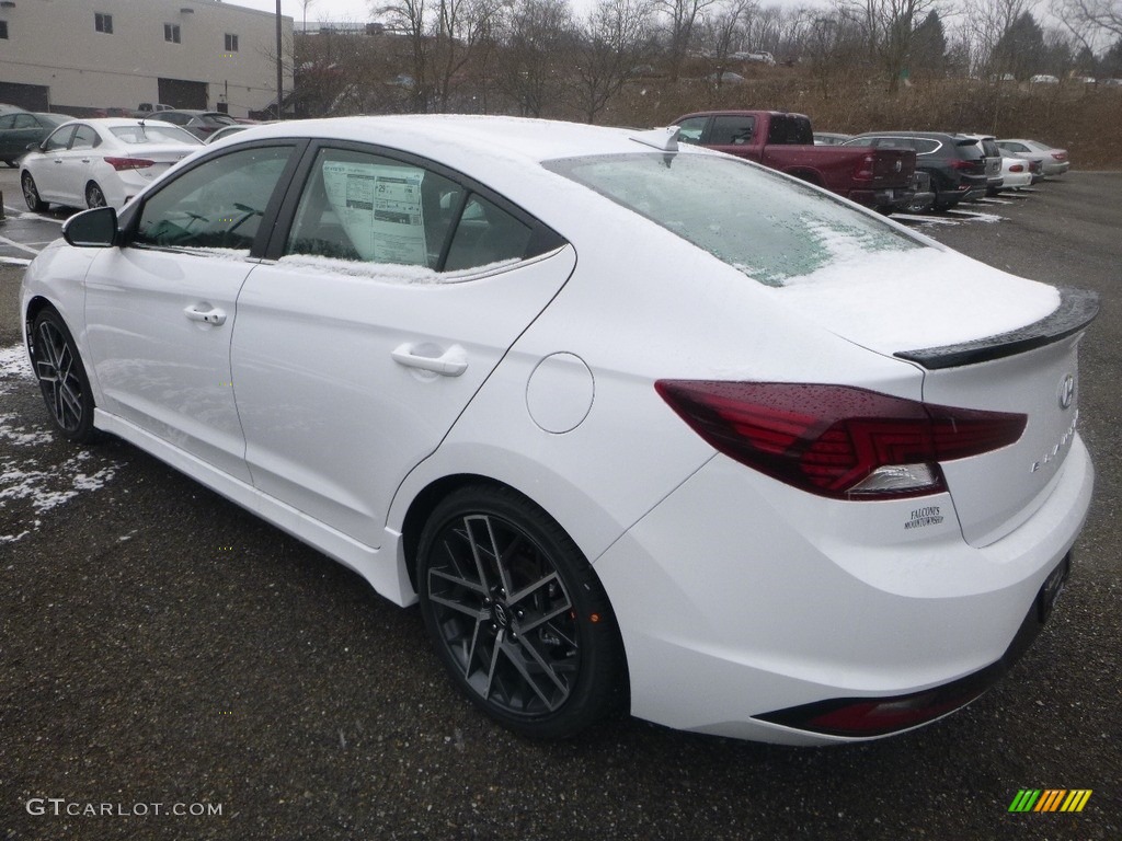 2019 Elantra Sport - Ceramic White / Black photo #6