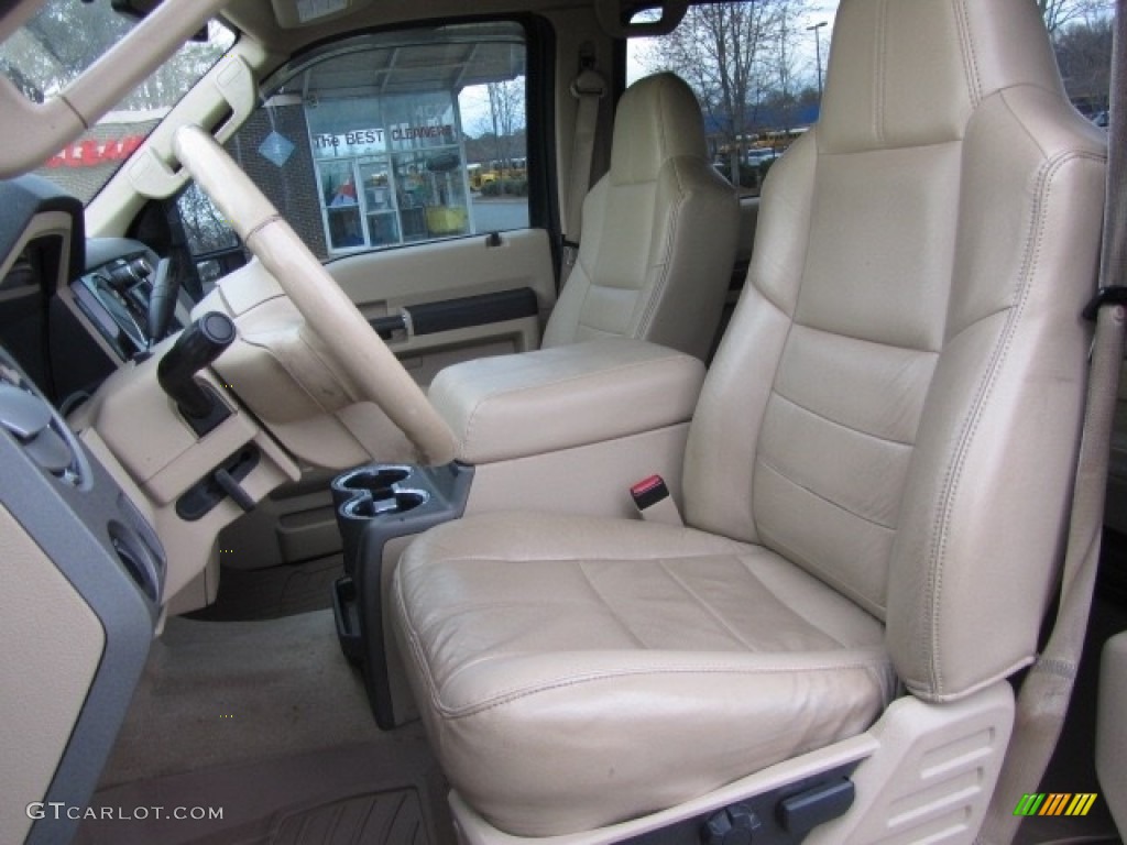 2010 F250 Super Duty Lariat Crew Cab 4x4 - Forest Green Metallic / Camel photo #20