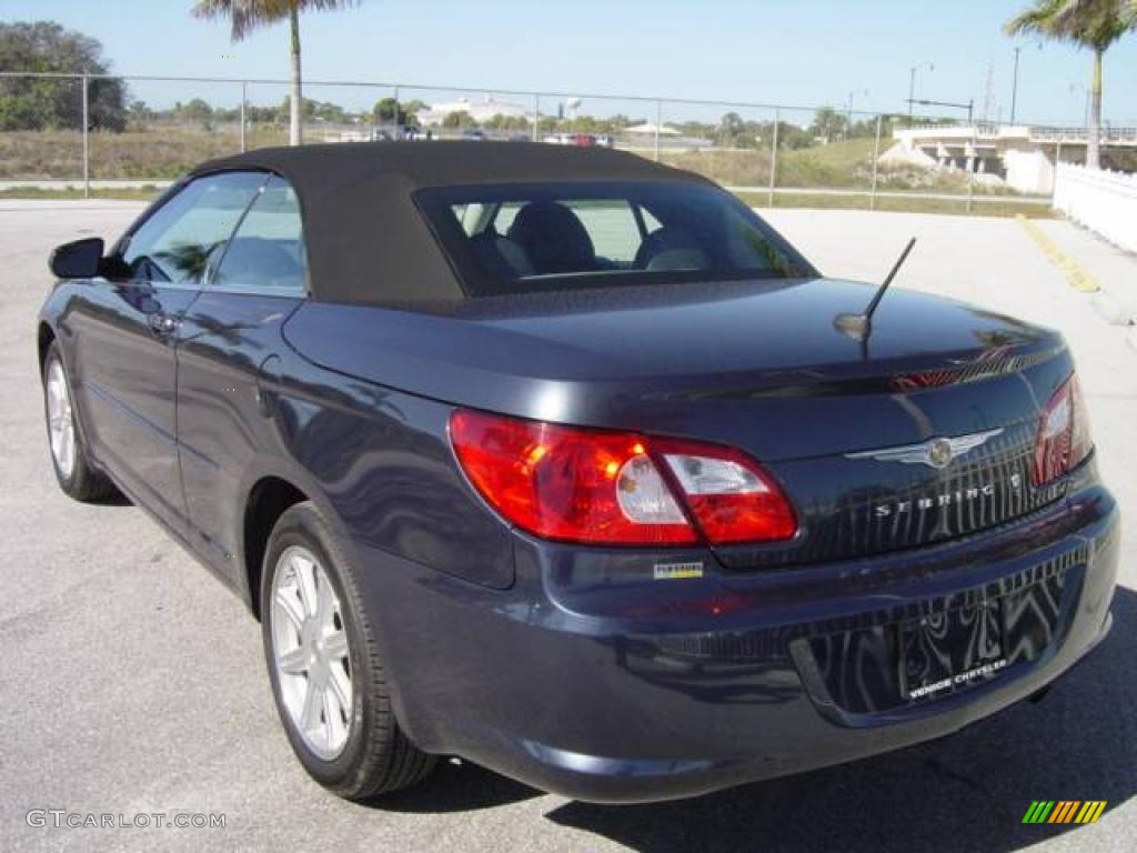 2008 Sebring Touring Convertible - Modern Blue Pearl / Dark Slate Gray/Light Slate Gray photo #4