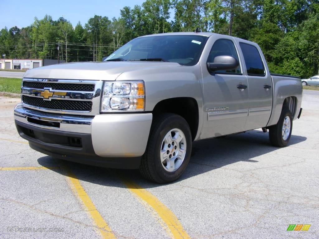 2009 Silverado 1500 LT XFE Crew Cab - Silver Birch Metallic / Ebony photo #2