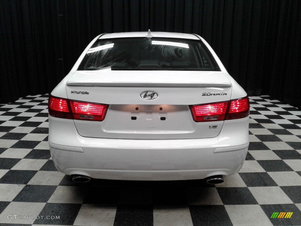 2009 Sonata SE V6 - Powder White Pearl / Cocoa photo #7