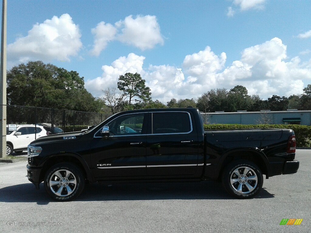 2019 1500 Limited Crew Cab 4x4 - Diamond Black Crystal Pearl / Black photo #2