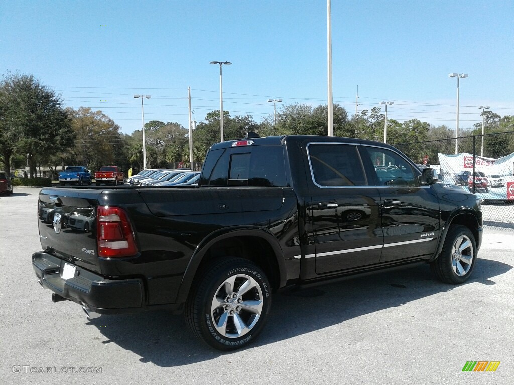 2019 1500 Limited Crew Cab 4x4 - Diamond Black Crystal Pearl / Black photo #5