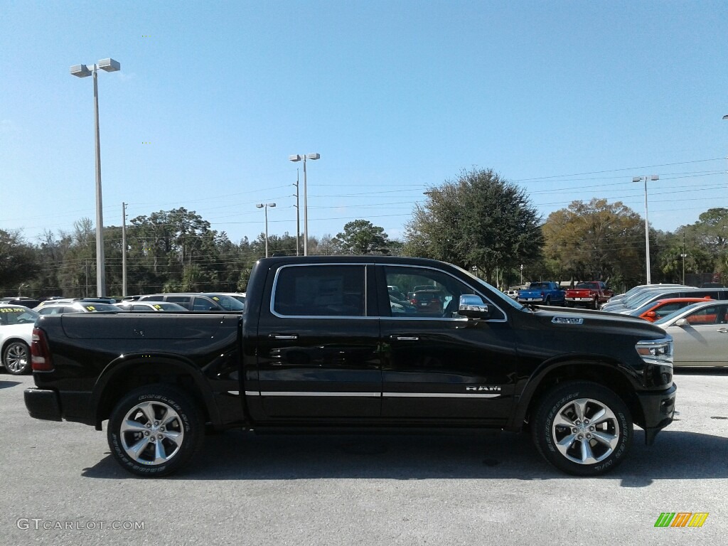 2019 1500 Limited Crew Cab 4x4 - Diamond Black Crystal Pearl / Black photo #6