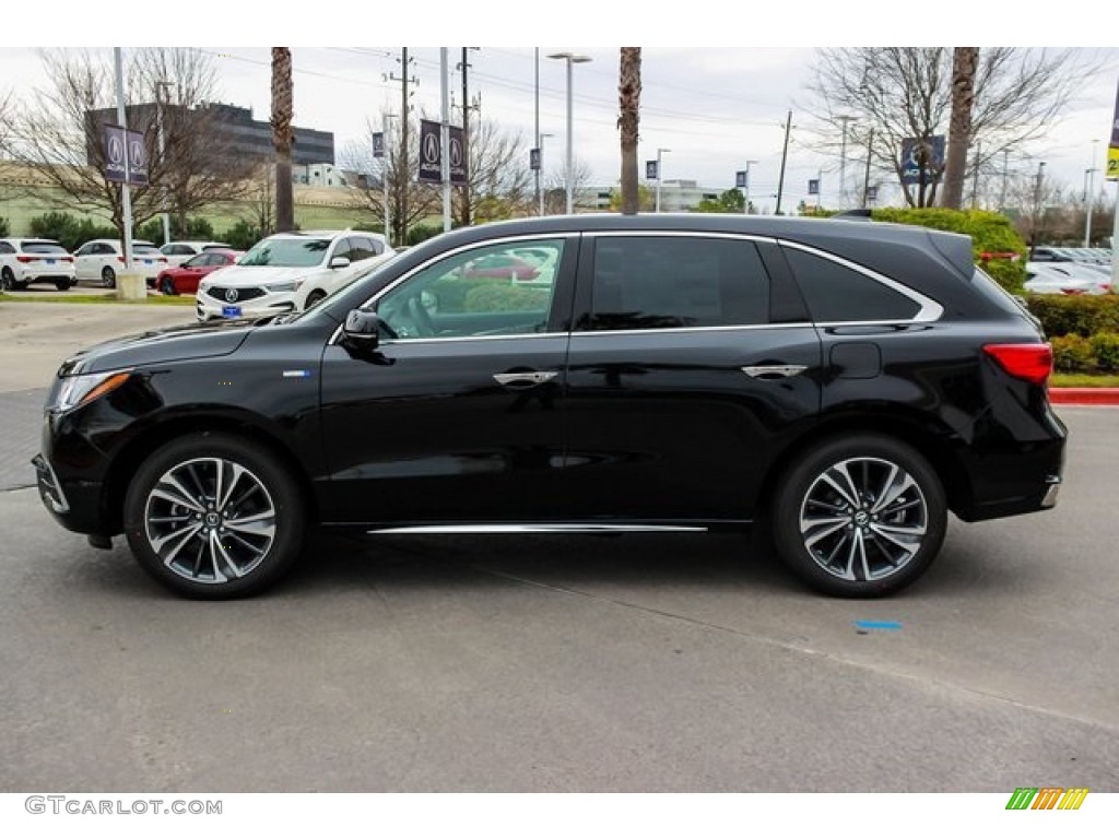 Majestic Black Pearl 2019 Acura MDX Sport Hybrid SH-AWD Exterior Photo #131972432