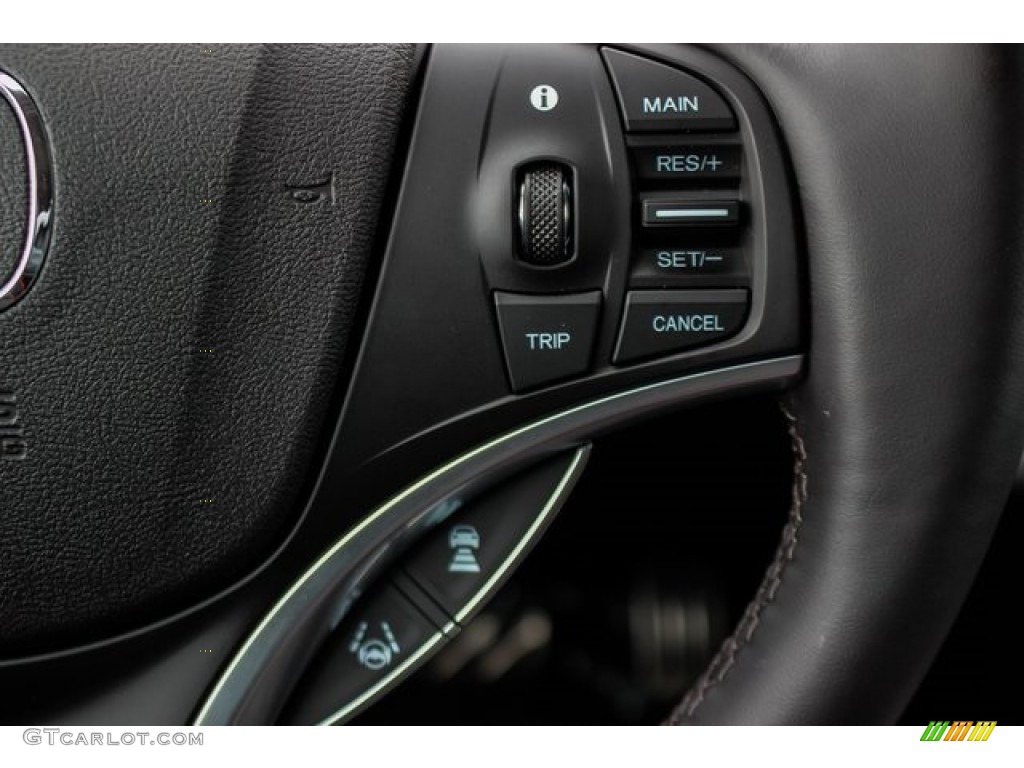 2019 Acura MDX Sport Hybrid SH-AWD Ebony Steering Wheel Photo #131972957