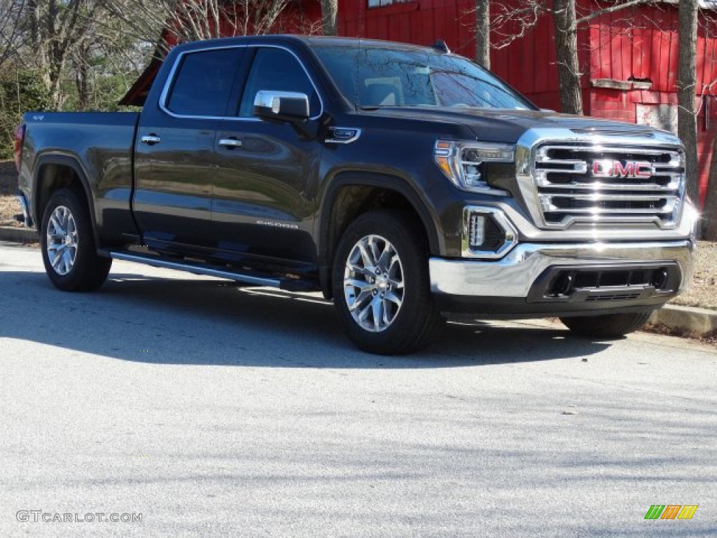 2019 Sierra 1500 SLT Crew Cab 4WD - Smokey Quartz Metallic / Jet Black photo #1