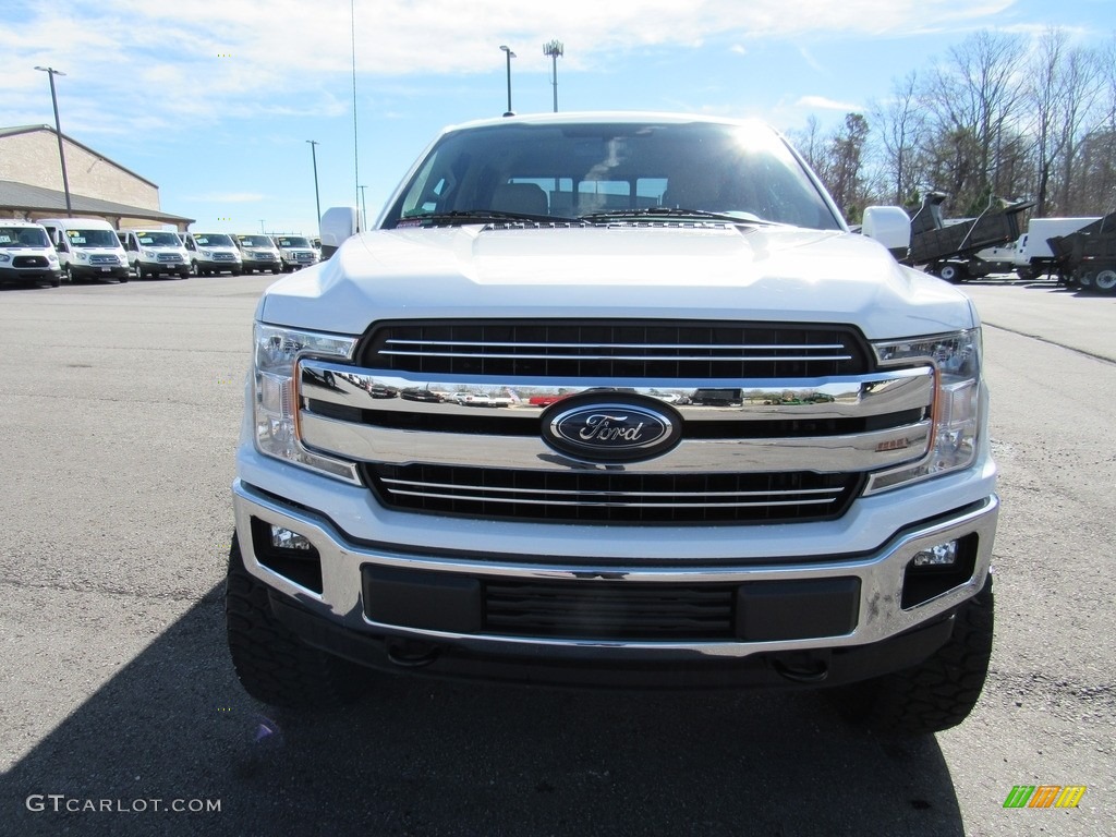 2018 F150 Lariat SuperCrew 4x4 - Oxford White / Light Camel photo #8