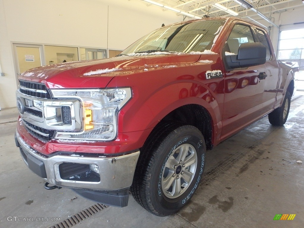 2019 F150 XLT SuperCab 4x4 - Ruby Red / Earth Gray photo #4