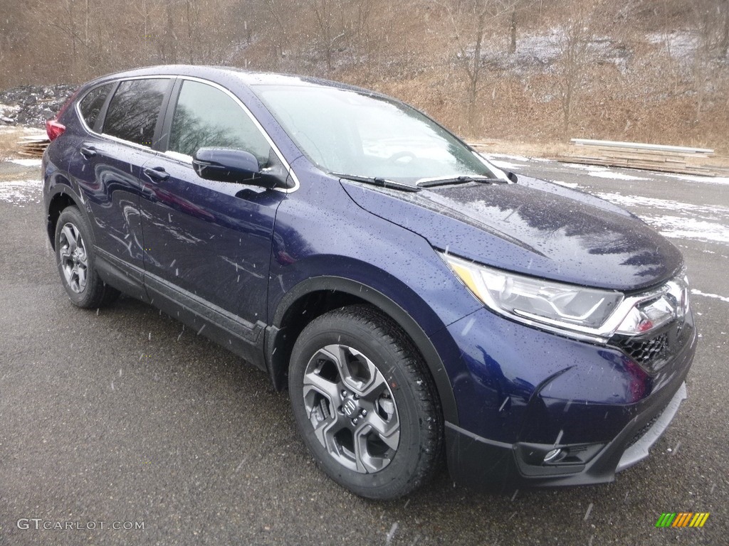 2019 CR-V EX AWD - Obsidian Blue Pearl / Gray photo #5