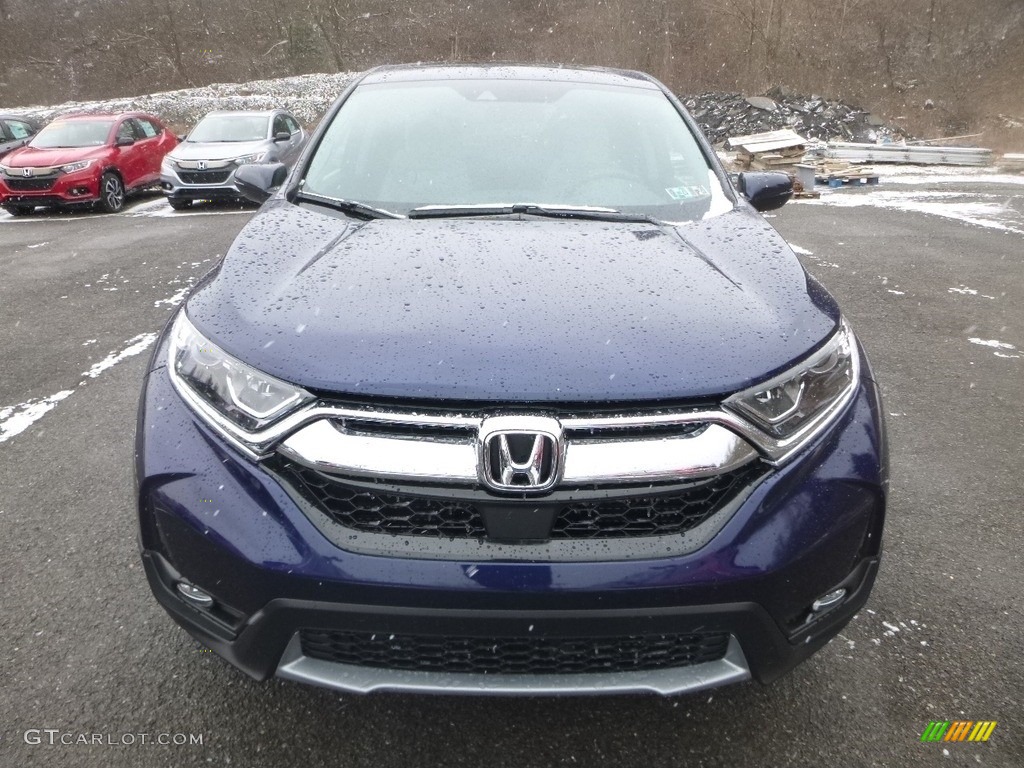 2019 CR-V EX AWD - Obsidian Blue Pearl / Gray photo #6