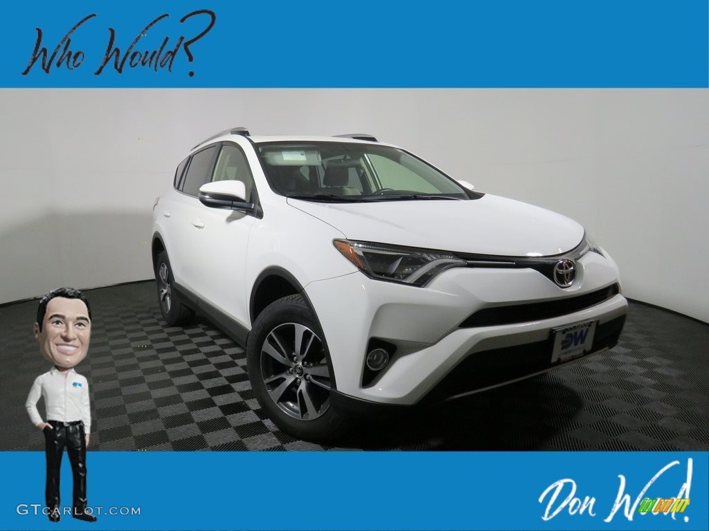 2016 RAV4 XLE - Super White / Ash photo #1