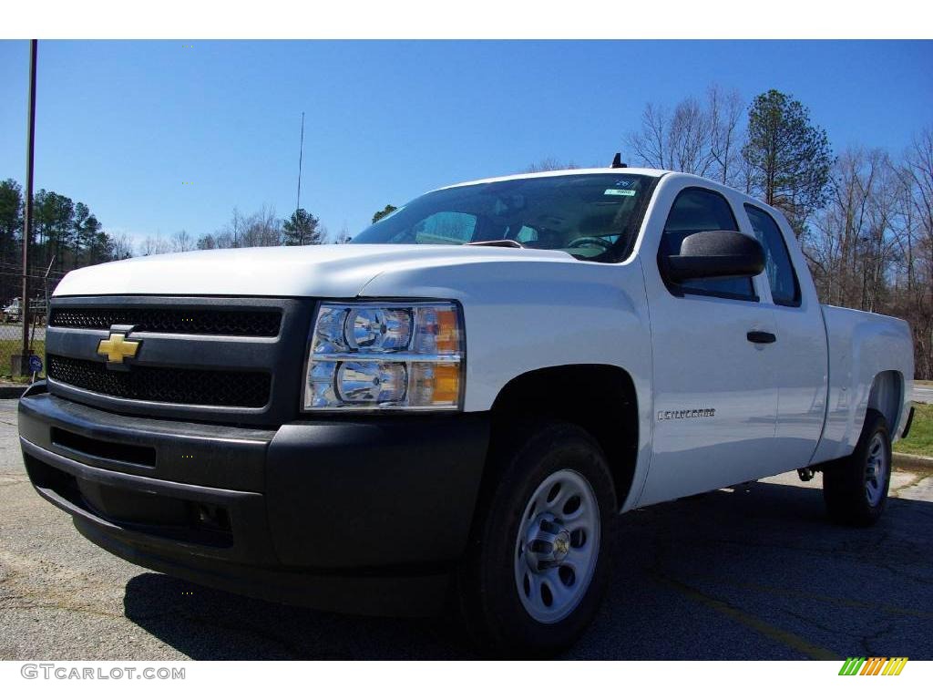 2009 Silverado 1500 Extended Cab - Summit White / Dark Titanium photo #2