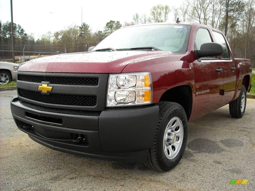 2009 Silverado 1500 Crew Cab 4x4 - Deep Ruby Red Metallic / Dark Titanium photo #2