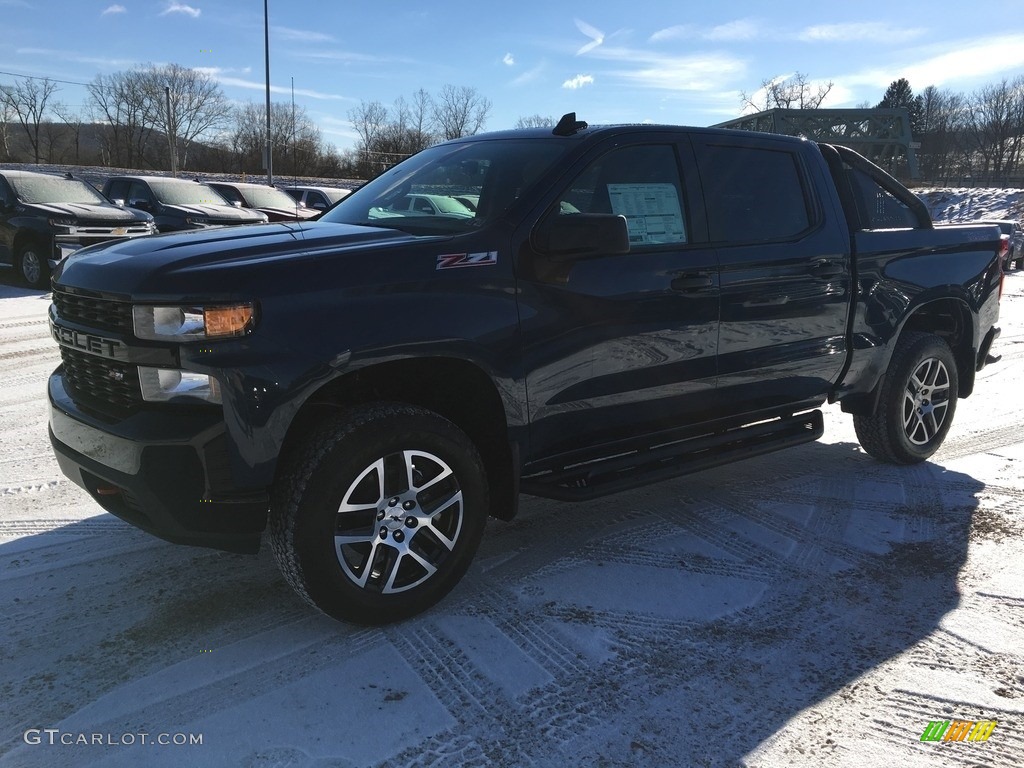 2019 Silverado 1500 Custom Z71 Trail Boss Crew Cab 4WD - Northsky Blue Metallic / Jet Black photo #2