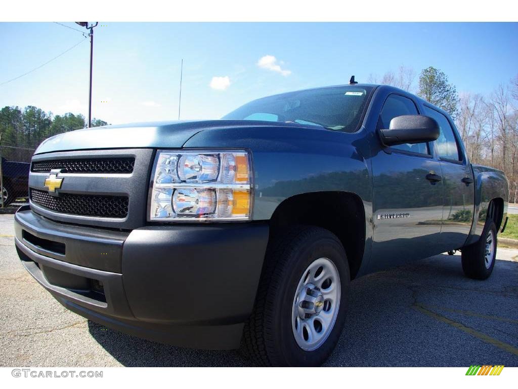 2009 Silverado 1500 Crew Cab - Blue Granite Metallic / Dark Titanium photo #2