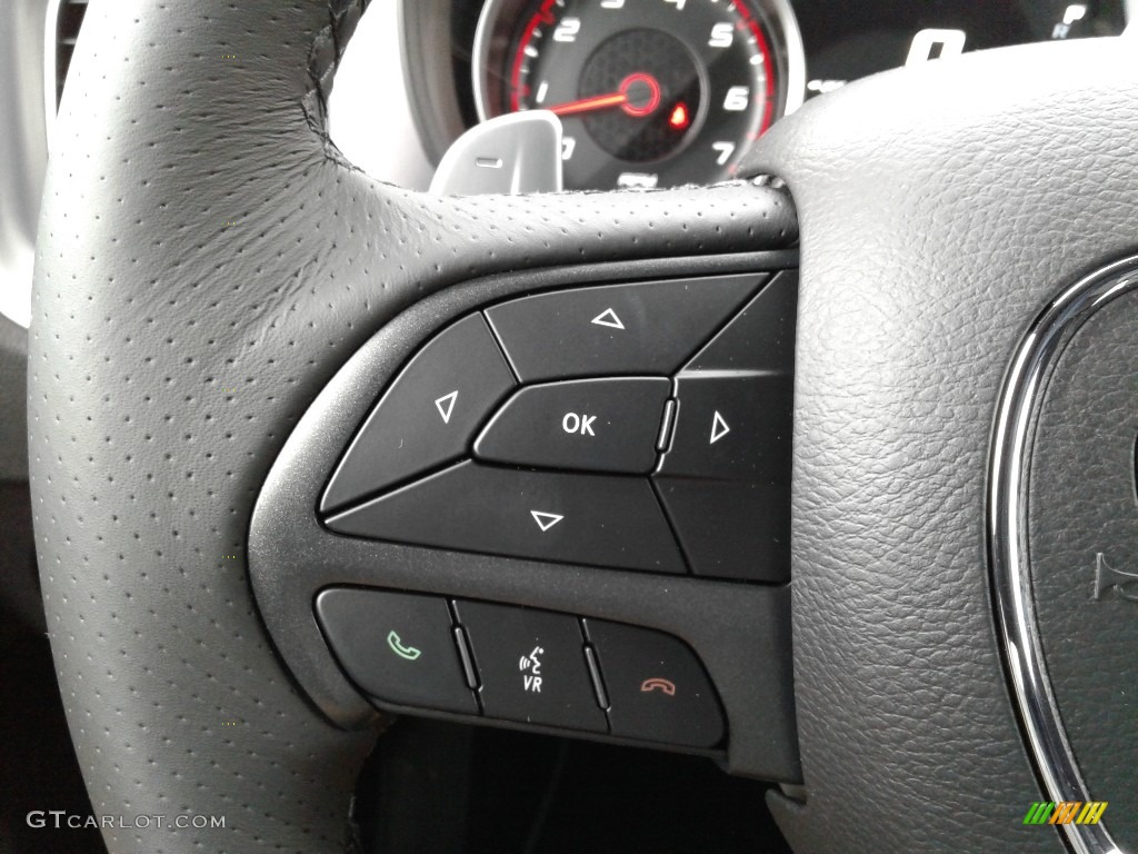 2019 Dodge Charger R/T Scat Pack Black Steering Wheel Photo #131989878