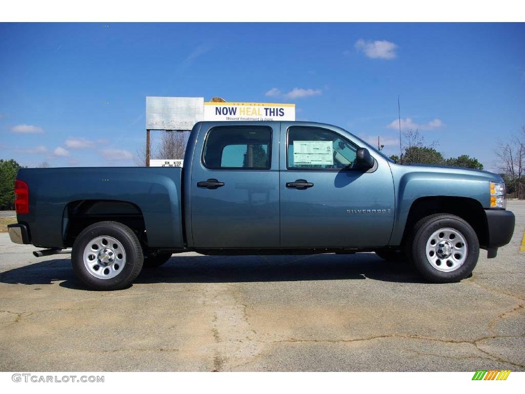 2009 Silverado 1500 Crew Cab - Blue Granite Metallic / Dark Titanium photo #5