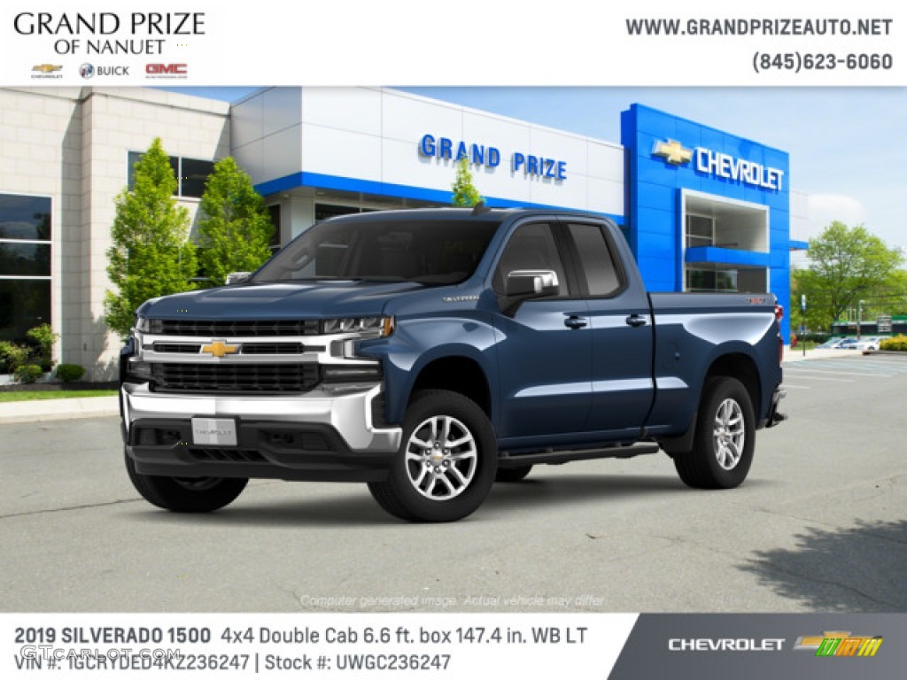 2019 Silverado 1500 LT Double Cab 4WD - Northsky Blue Metallic / Jet Black photo #1