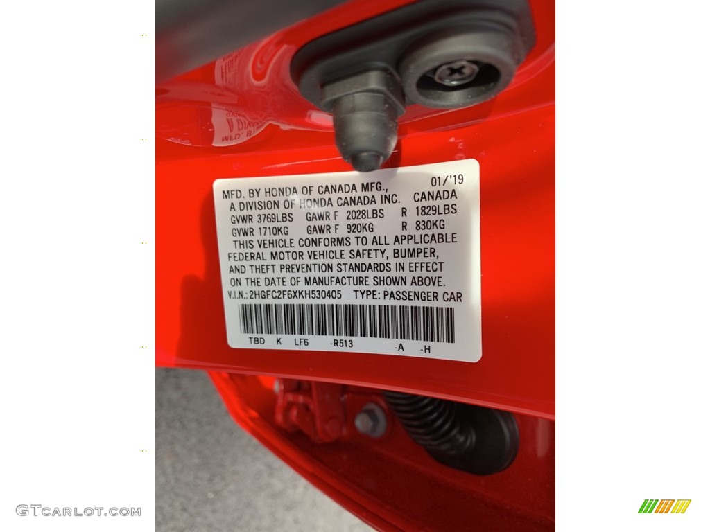 2019 Civic LX Sedan - Rallye Red / Black photo #13