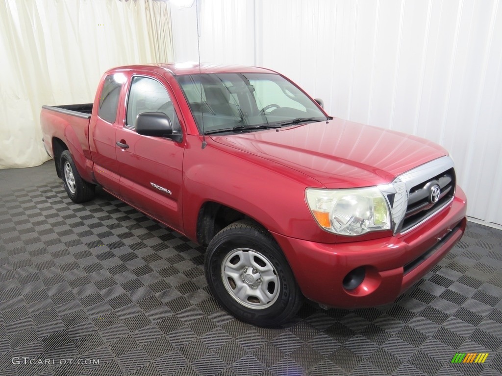 2007 Tacoma Access Cab - Impulse Red Pearl / Graphite Gray photo #3