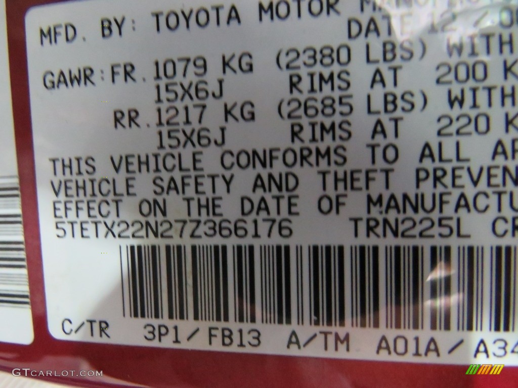 2007 Tacoma Access Cab - Impulse Red Pearl / Graphite Gray photo #33