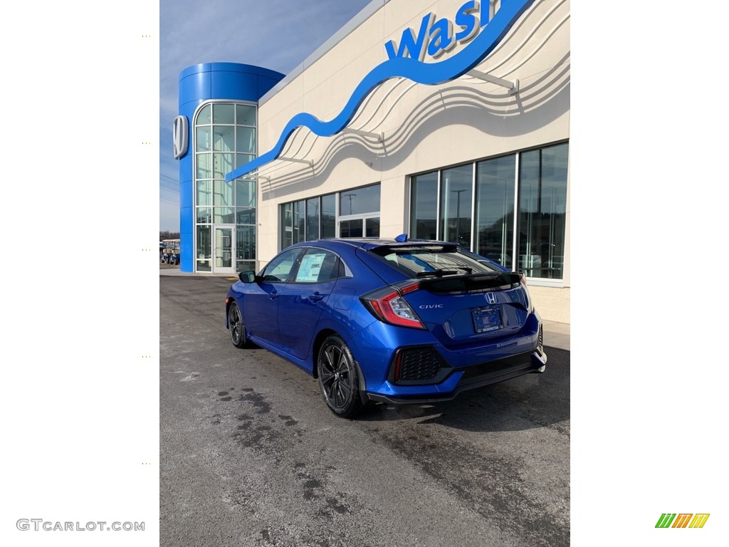 2019 Civic EX Hatchback - Agean Blue Metallic / Black photo #7