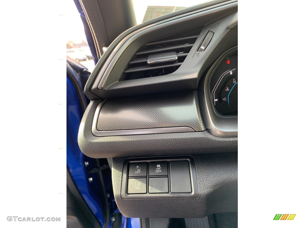 2019 Civic EX Hatchback - Agean Blue Metallic / Black photo #9