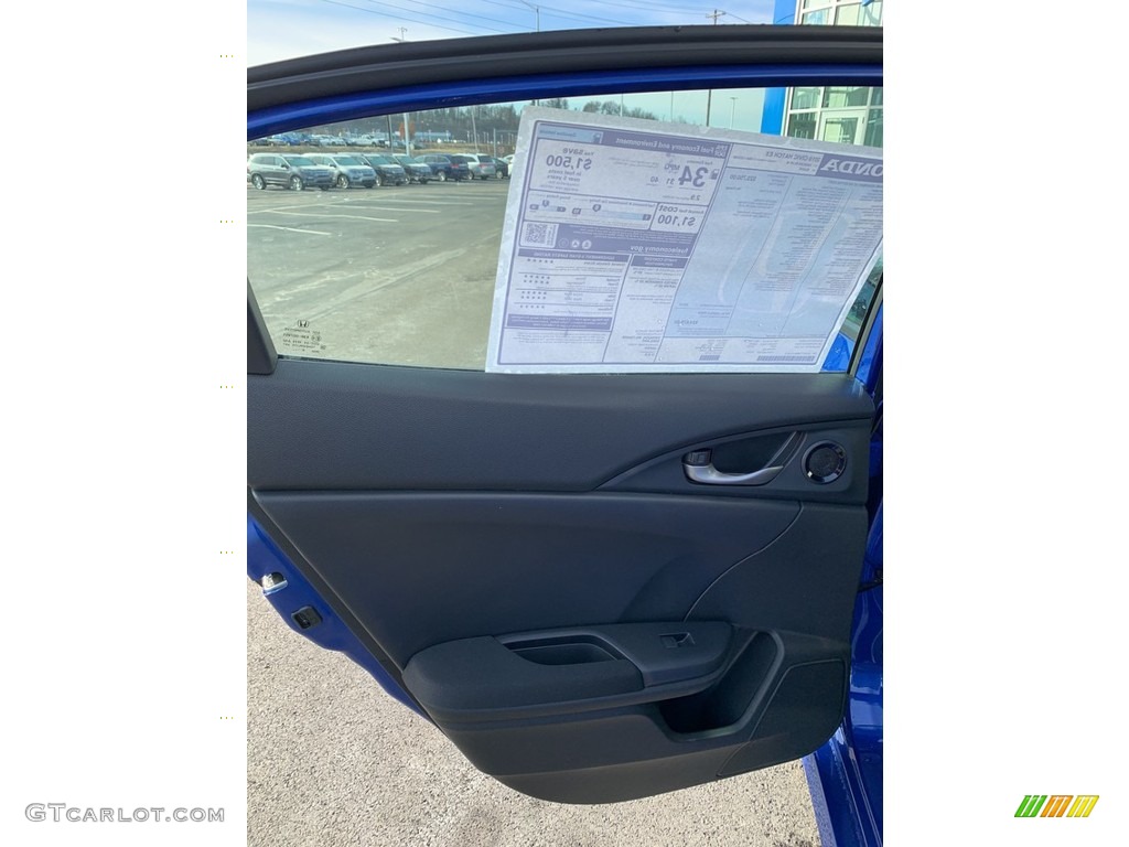2019 Civic EX Hatchback - Agean Blue Metallic / Black photo #15