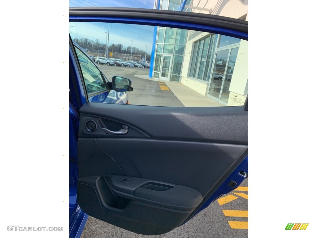 2019 Civic EX Hatchback - Agean Blue Metallic / Black photo #19