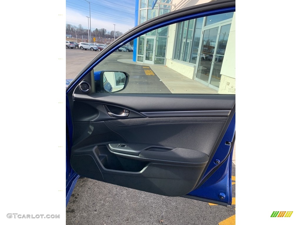 2019 Civic EX Hatchback - Agean Blue Metallic / Black photo #22