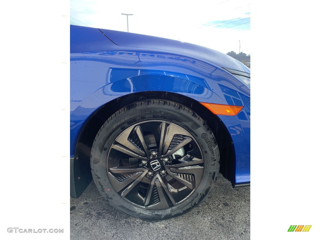 2019 Civic EX Hatchback - Agean Blue Metallic / Black photo #27