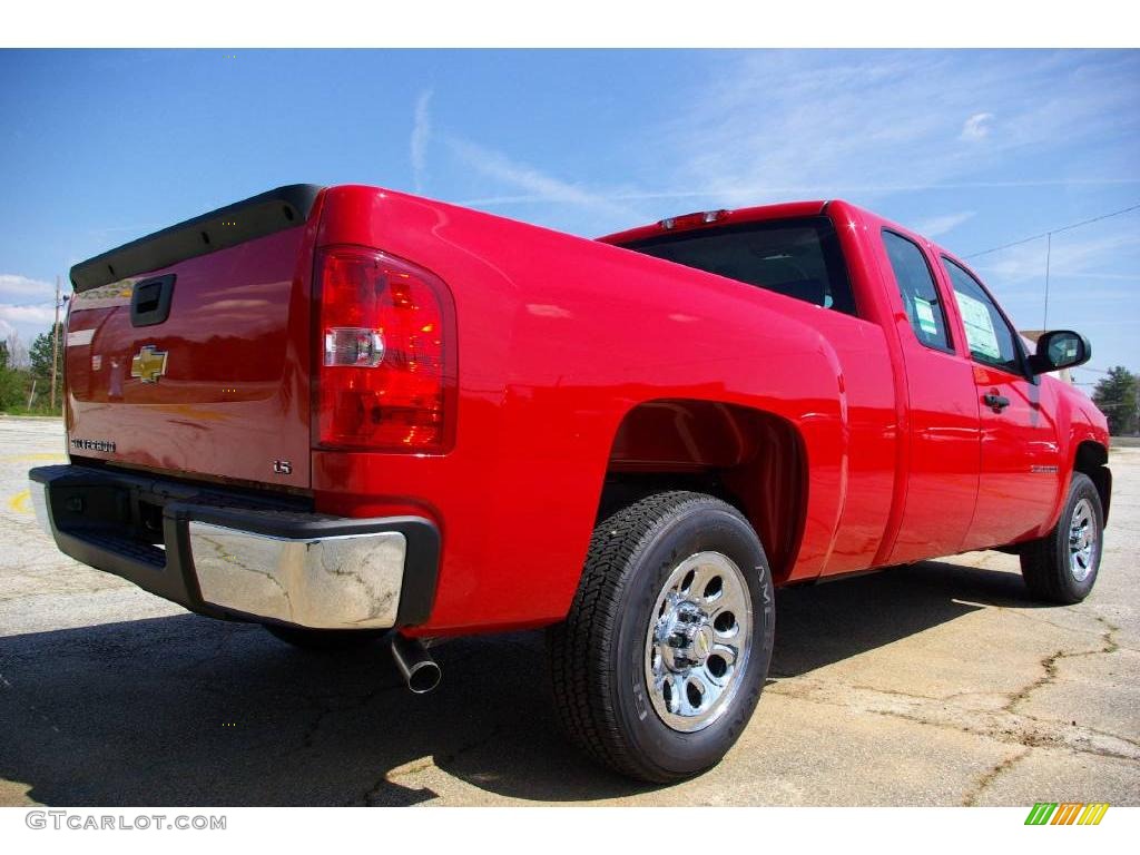 2009 Silverado 1500 LS Extended Cab - Victory Red / Dark Titanium photo #6