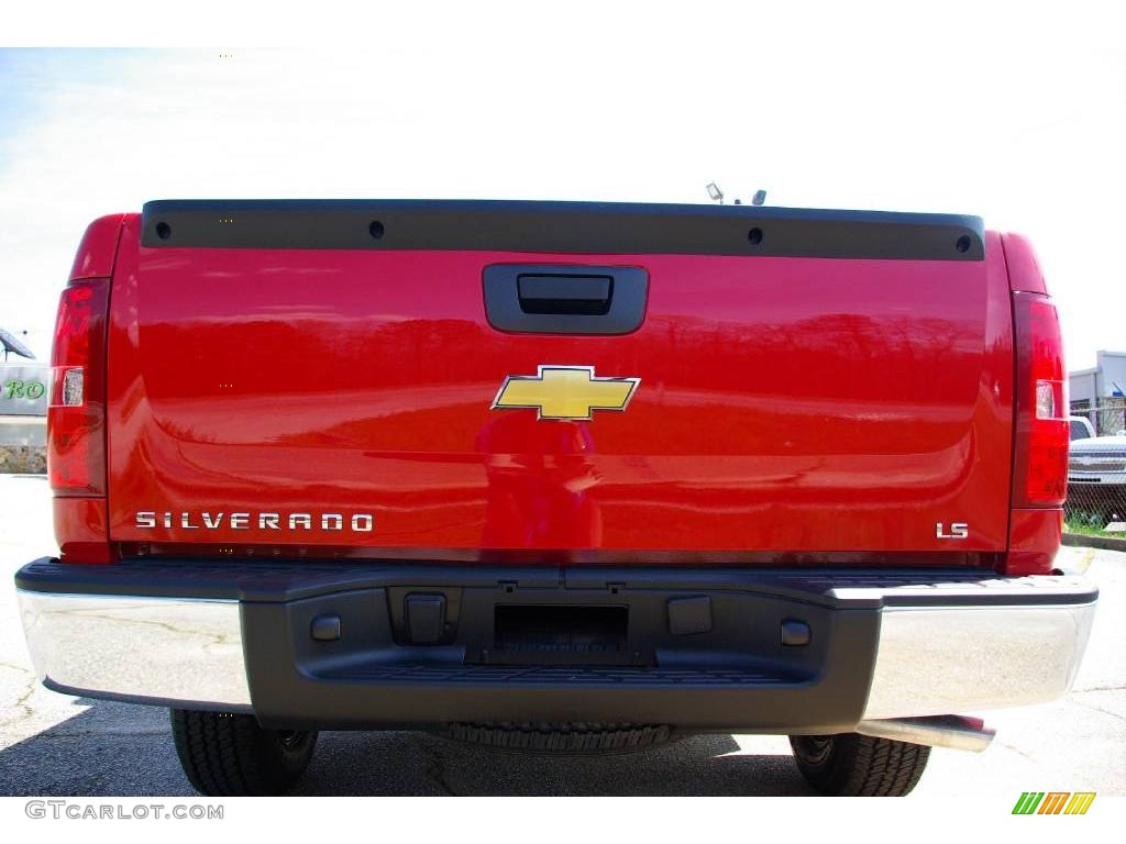 2009 Silverado 1500 LS Extended Cab - Victory Red / Dark Titanium photo #7