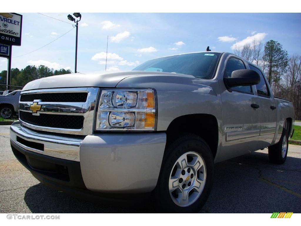 2009 Silverado 1500 LT XFE Crew Cab - Silver Birch Metallic / Ebony photo #2