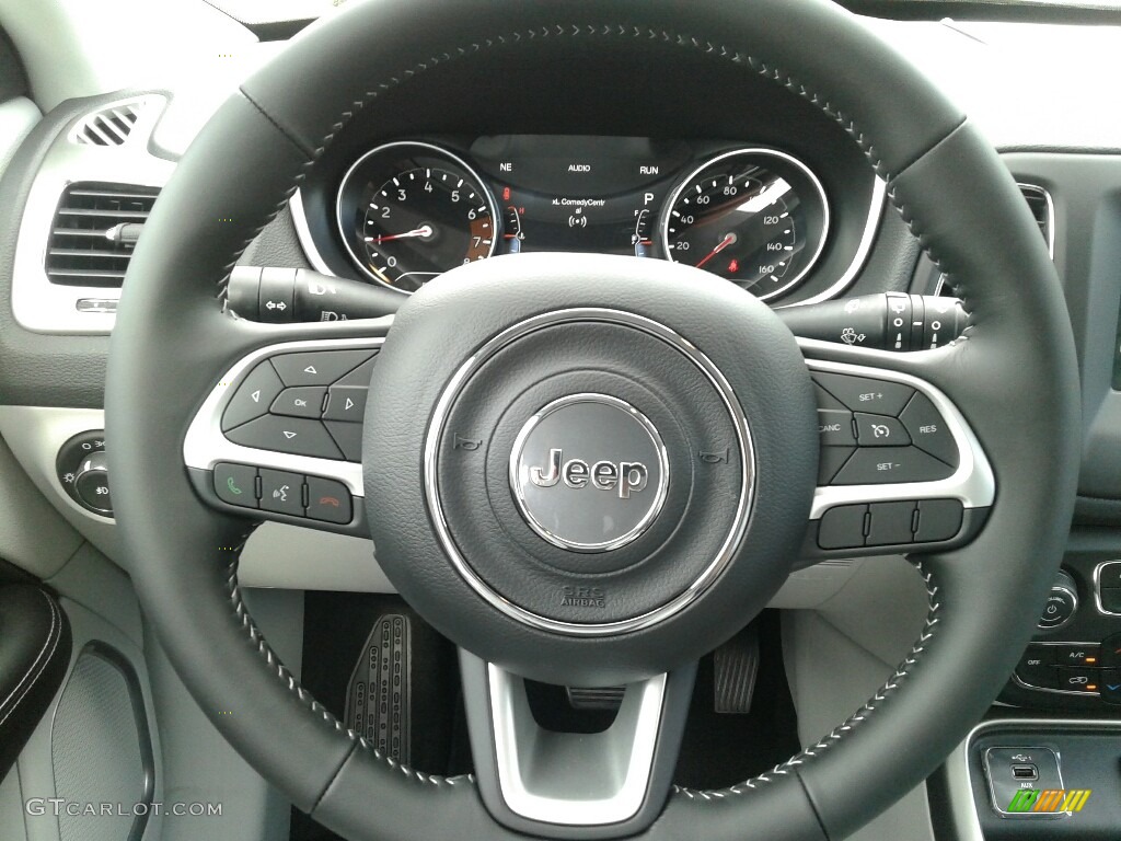 2019 Jeep Compass Latitude Black/Ski Gray Steering Wheel Photo #131999633