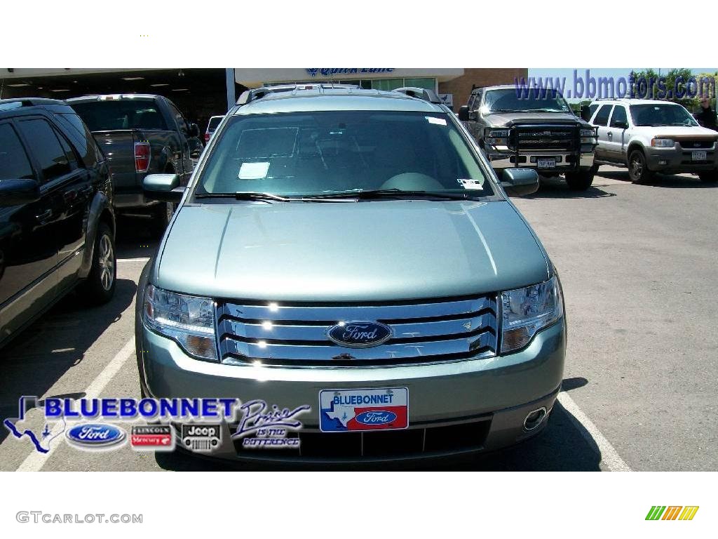 2008 Taurus X SEL - Titanium Green Metallic / Camel photo #2