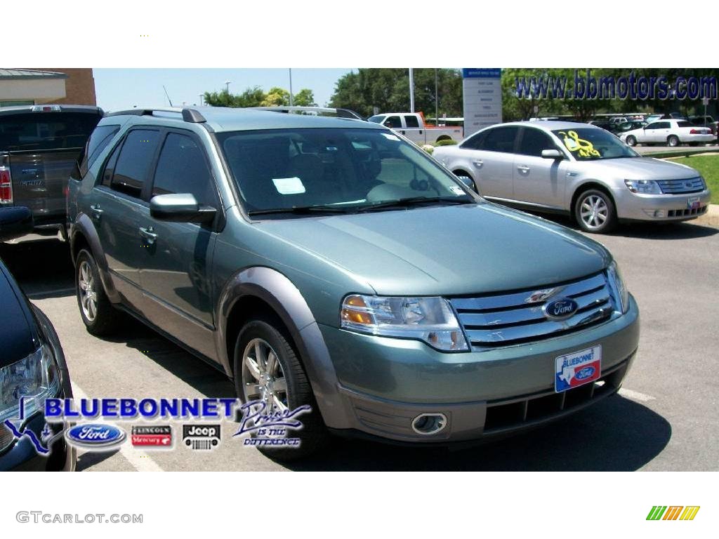 2008 Taurus X SEL - Titanium Green Metallic / Camel photo #4