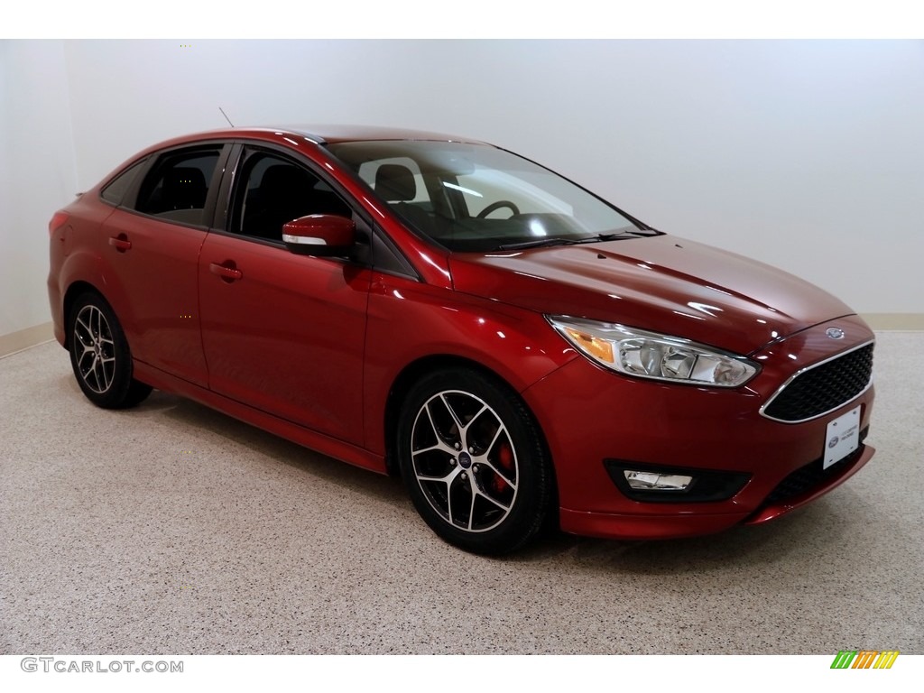 2015 Focus SE Sedan - Ruby Red Metallic / Charcoal Black photo #1