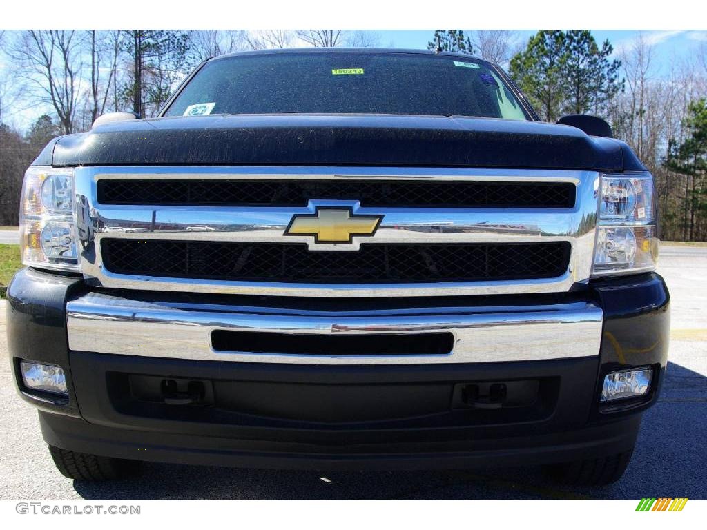 2009 Silverado 1500 LT Crew Cab - Black Granite Metallic / Light Titanium photo #3