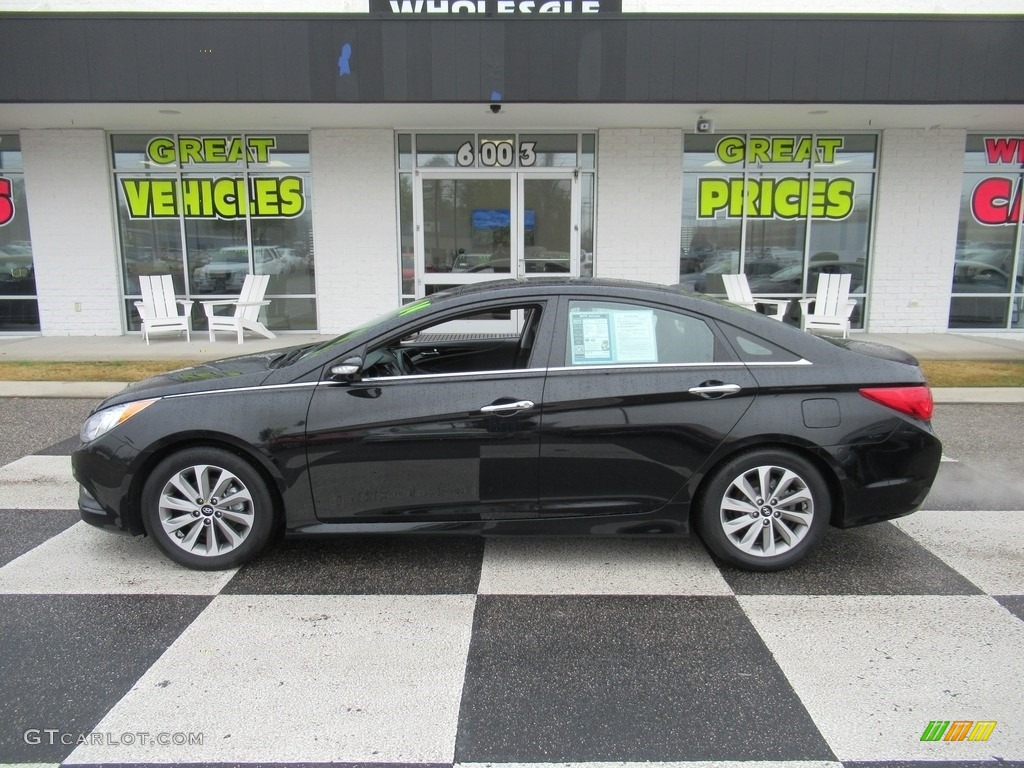 2014 Sonata Limited - Phantom Black Metallic / Black photo #1