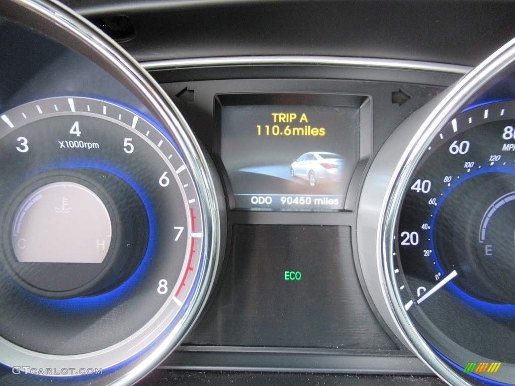 2014 Sonata Limited - Phantom Black Metallic / Black photo #15