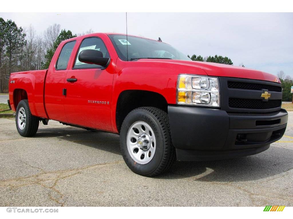 2009 Silverado 1500 Extended Cab 4x4 - Victory Red / Dark Titanium photo #4
