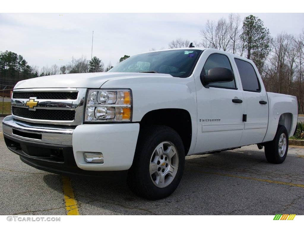 2009 Silverado 1500 LT Crew Cab - Summit White / Ebony photo #2