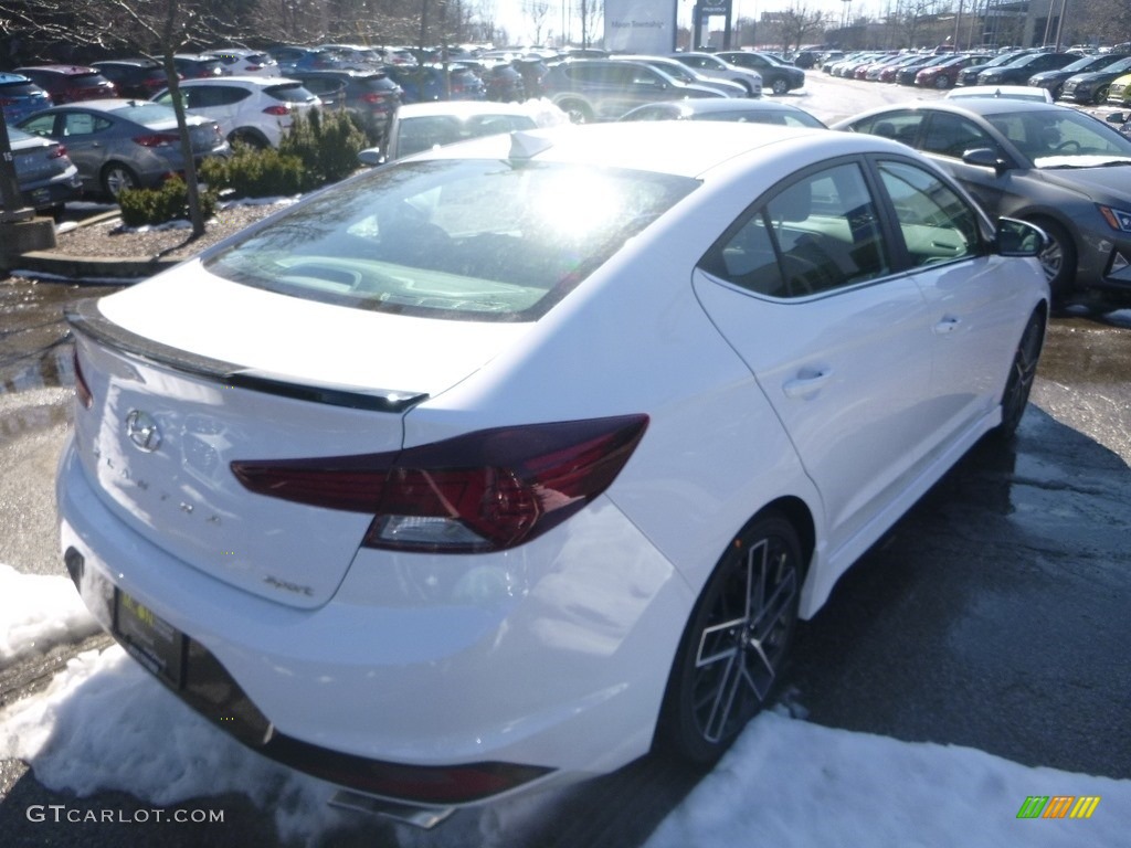 2019 Elantra Sport - Ceramic White / Black photo #2