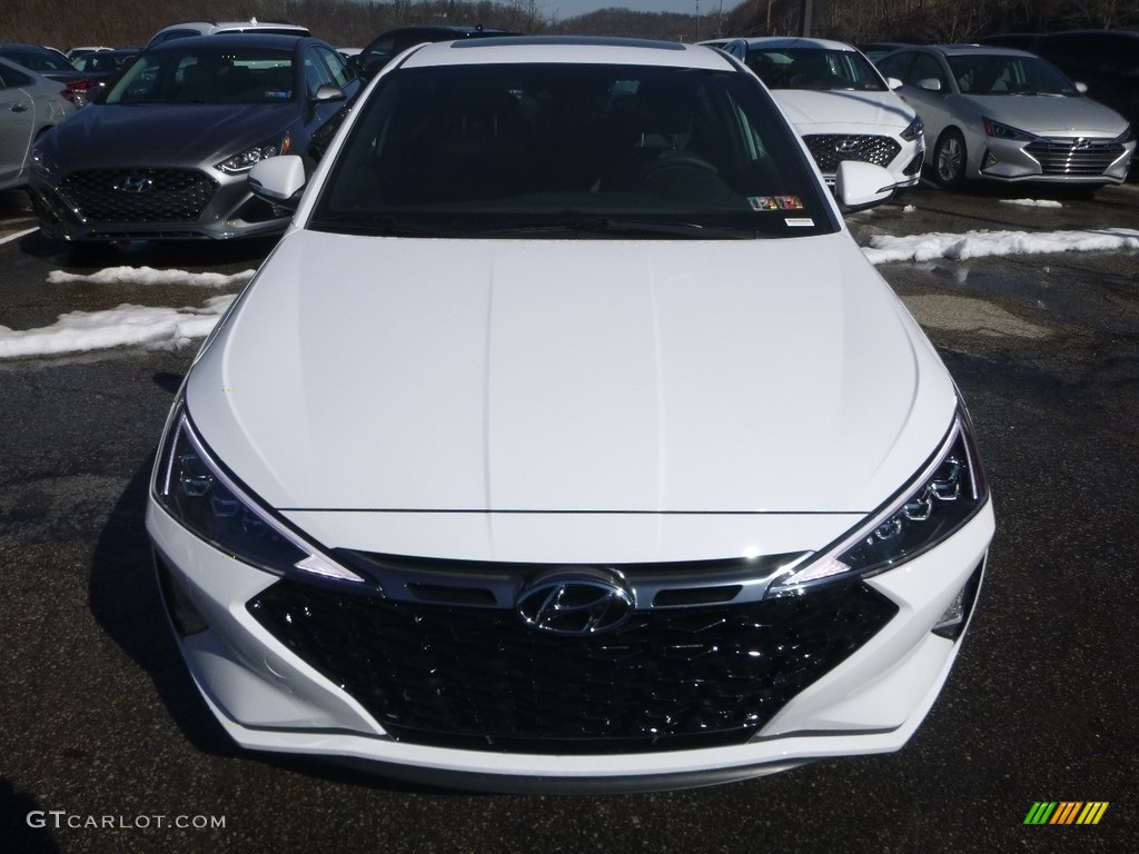 2019 Elantra Sport - Ceramic White / Black photo #4